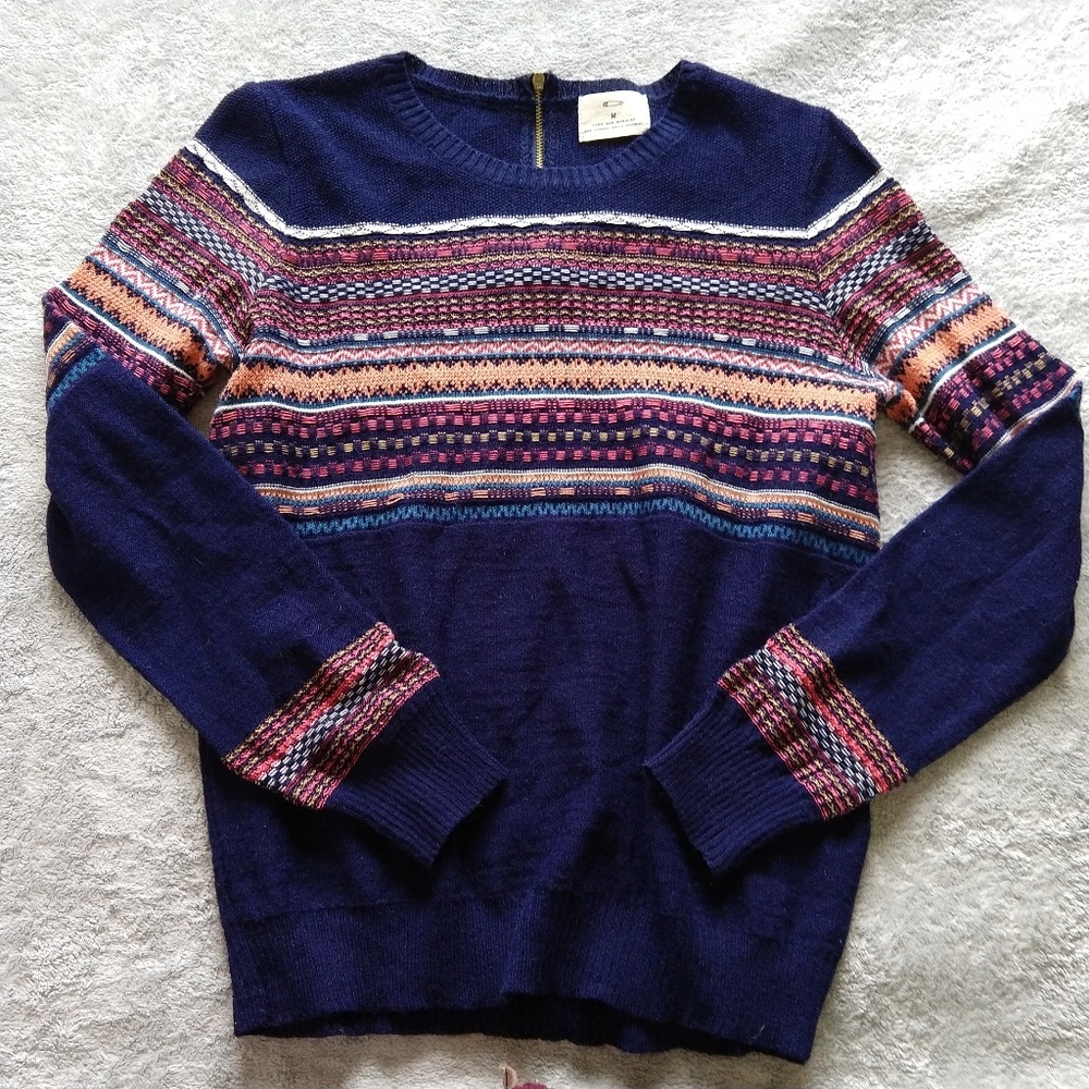 Anthropologie Patterned Sweater